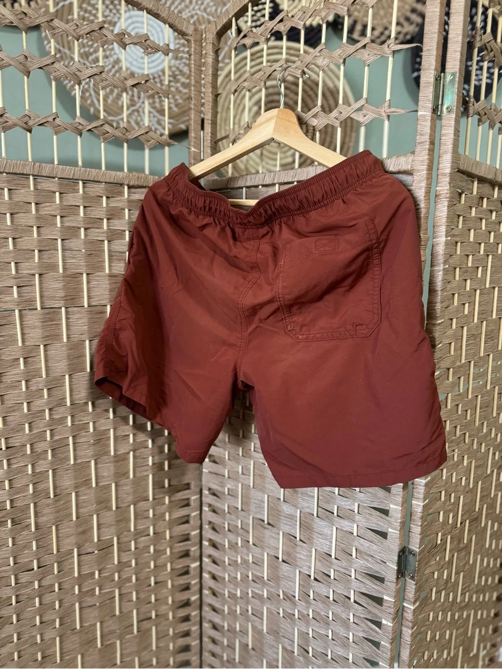 Goodfellow & Co Rust Swim Shorts with White Mesh Lining